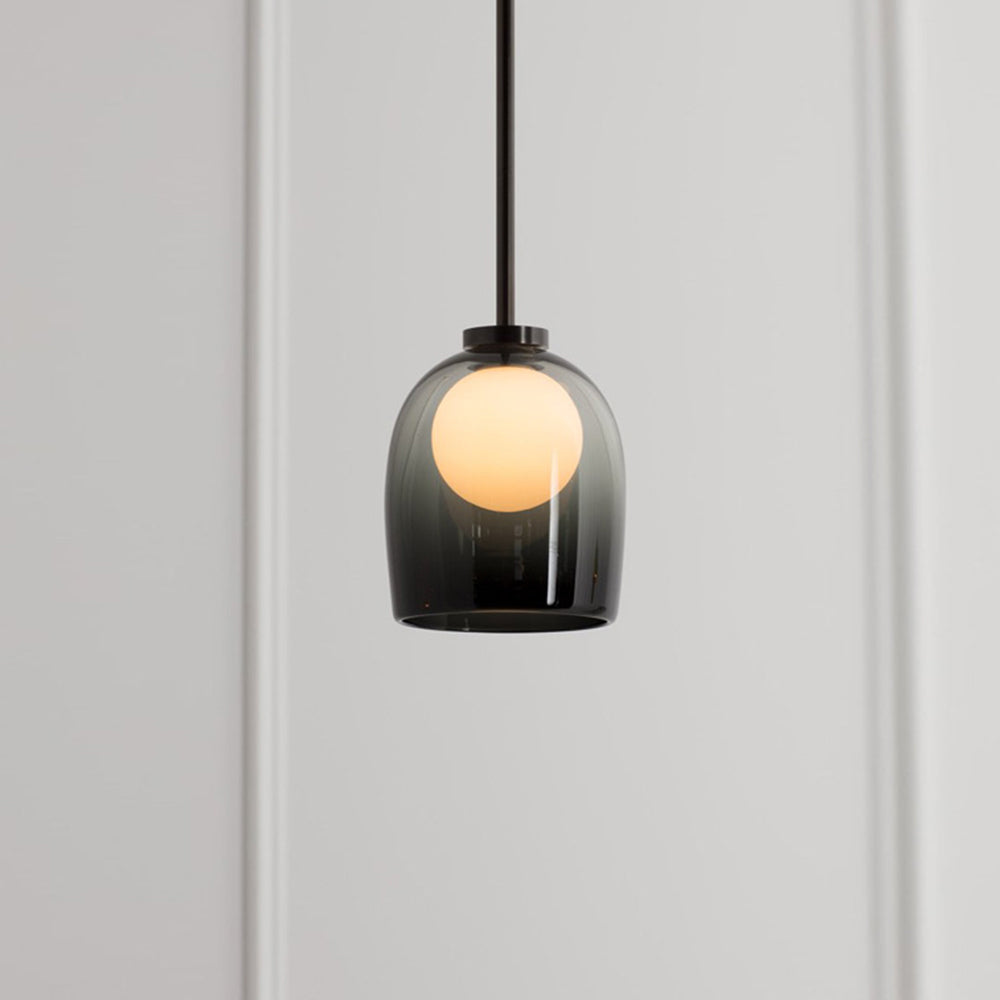 Moderne Glas-Hängelampe mit Transparentem oder Rauchfarbenem Schirm – Elegante und Raffinierte Beleuchtung