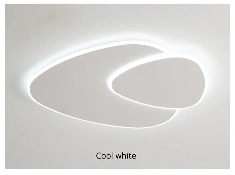 Garduru Minimalistische LED-Deckenleuchte – Elegantes weißes elliptisches Design