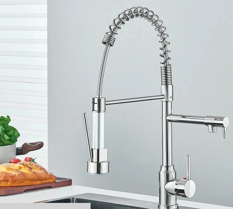 Garduru - Küchenarmatur mit 360° Schwenkfunktion & Ausziehbarem Brausekopf