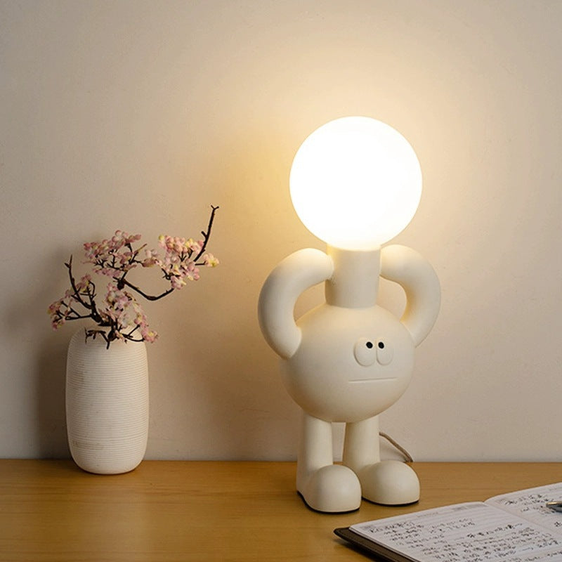 Garduru - Moderne Glastischlampe Mit Cartoon-Harzbasis für Stilvolle Räume