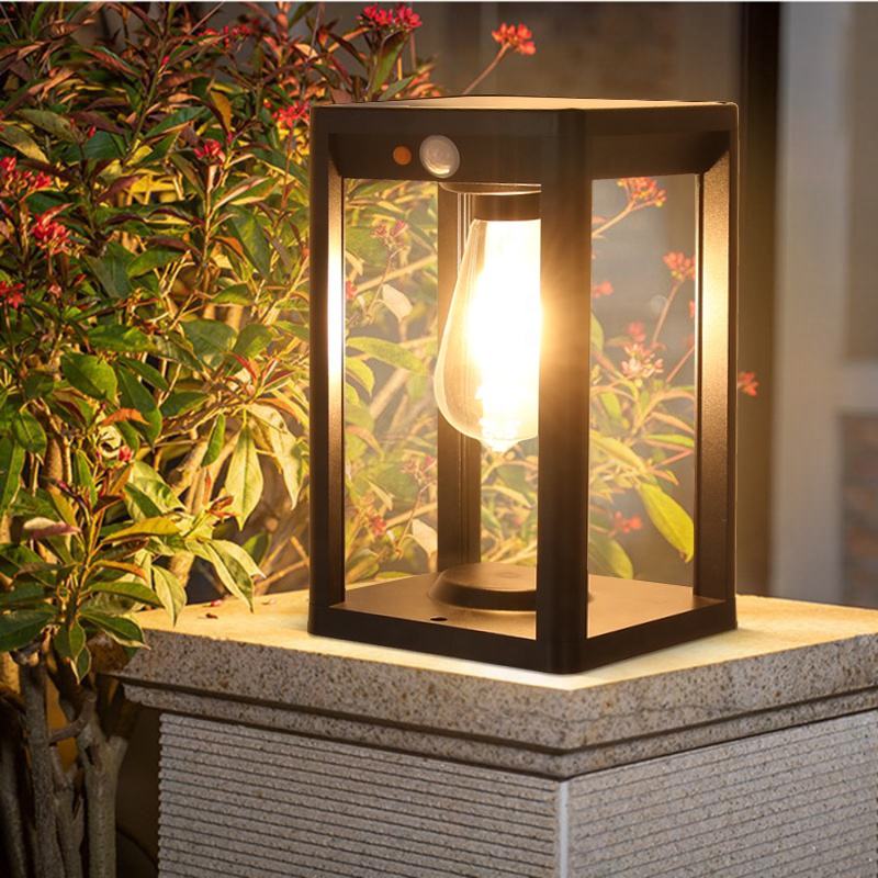 Solar Säulenlampe – LED Außenlampe mit Bewegungsmelder