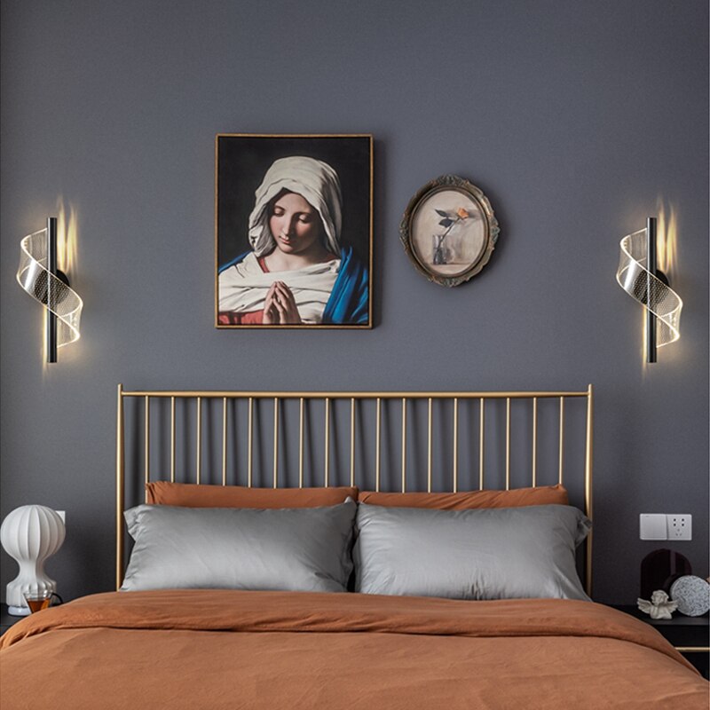 Wandleuchte Modern Glas LED Gold Leuchte