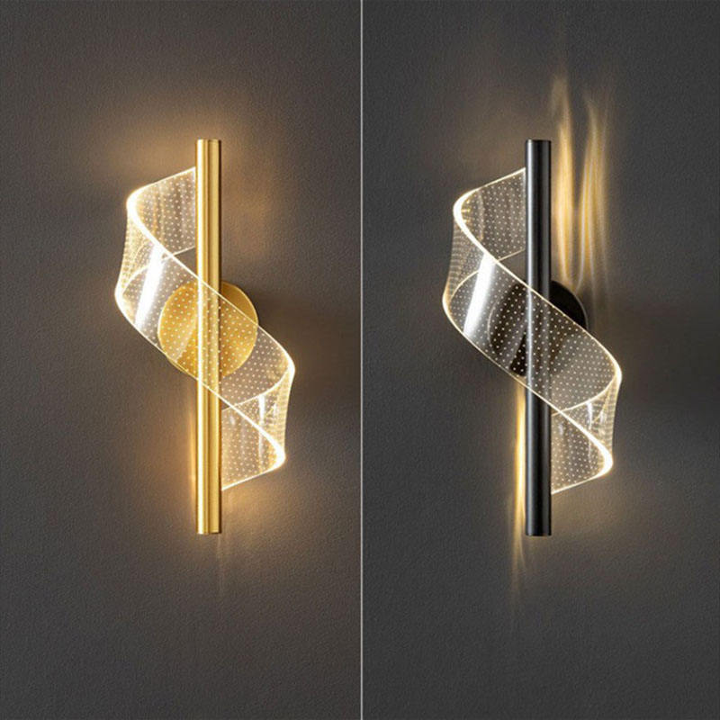 Wandleuchte Modern Glas LED Gold Leuchte
