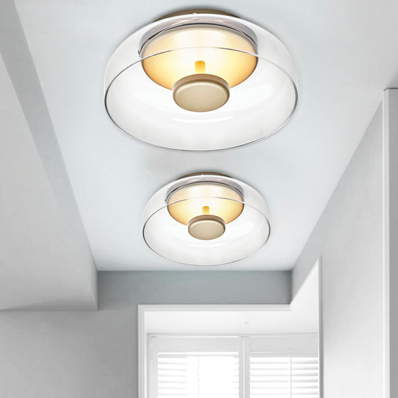 Elegante LED-Glas-Deckenleuchte