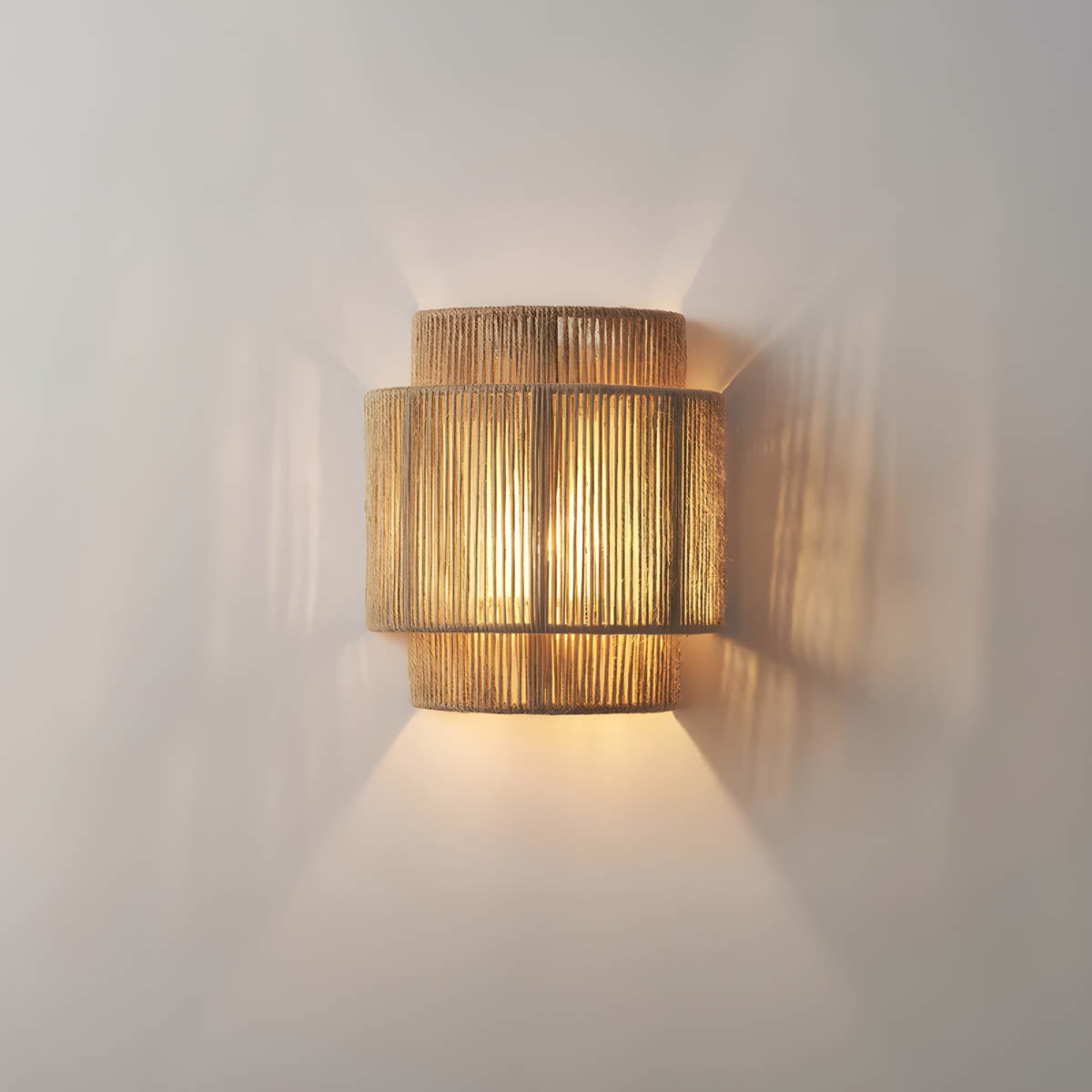 Wandleuchte Rustikal Naturseil Innenlampe
