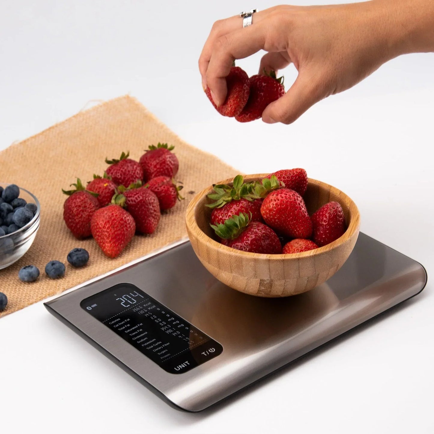 Edelstahl Digitale Küchenwaage – Präzise Messung für Rezepte