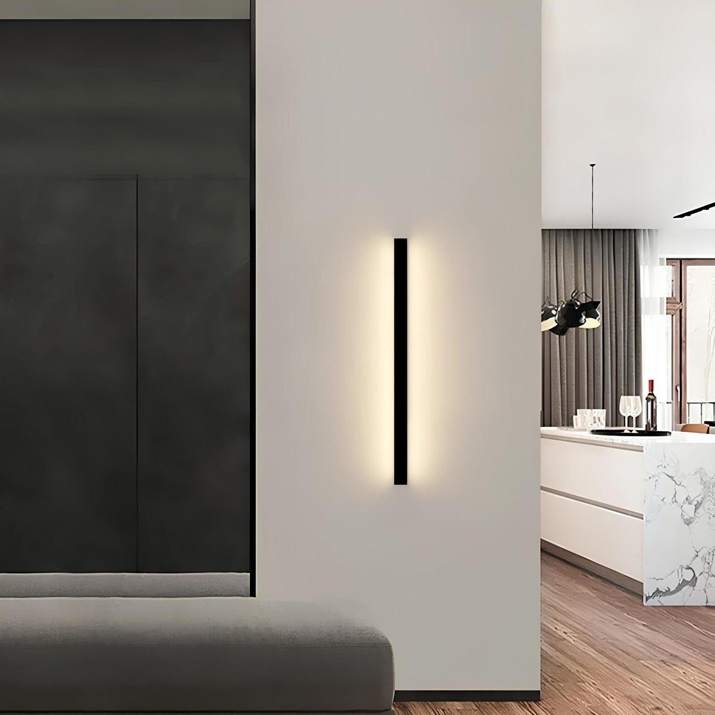 LED-Wandleuchte für Haus und Büro - Modernes minimalistisches Design, energieeffizient