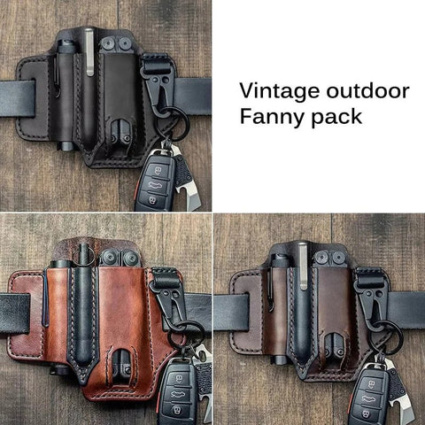 RoyaleGlow Taktische Multifunktionsgürtel Leder Tasche - Strapazierfähig & Stilvoll