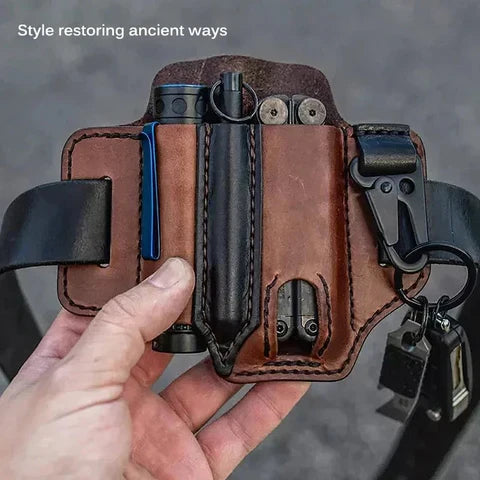 RoyaleGlow Taktische Multifunktionsgürtel Leder Tasche - Strapazierfähig & Stilvoll