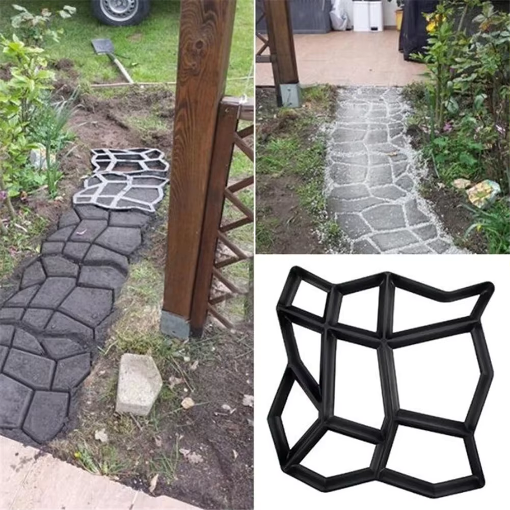Royallure Gartenweg Betonform – Wiederverwendbare dekorative Pflasterform für einfache DIY-Wege