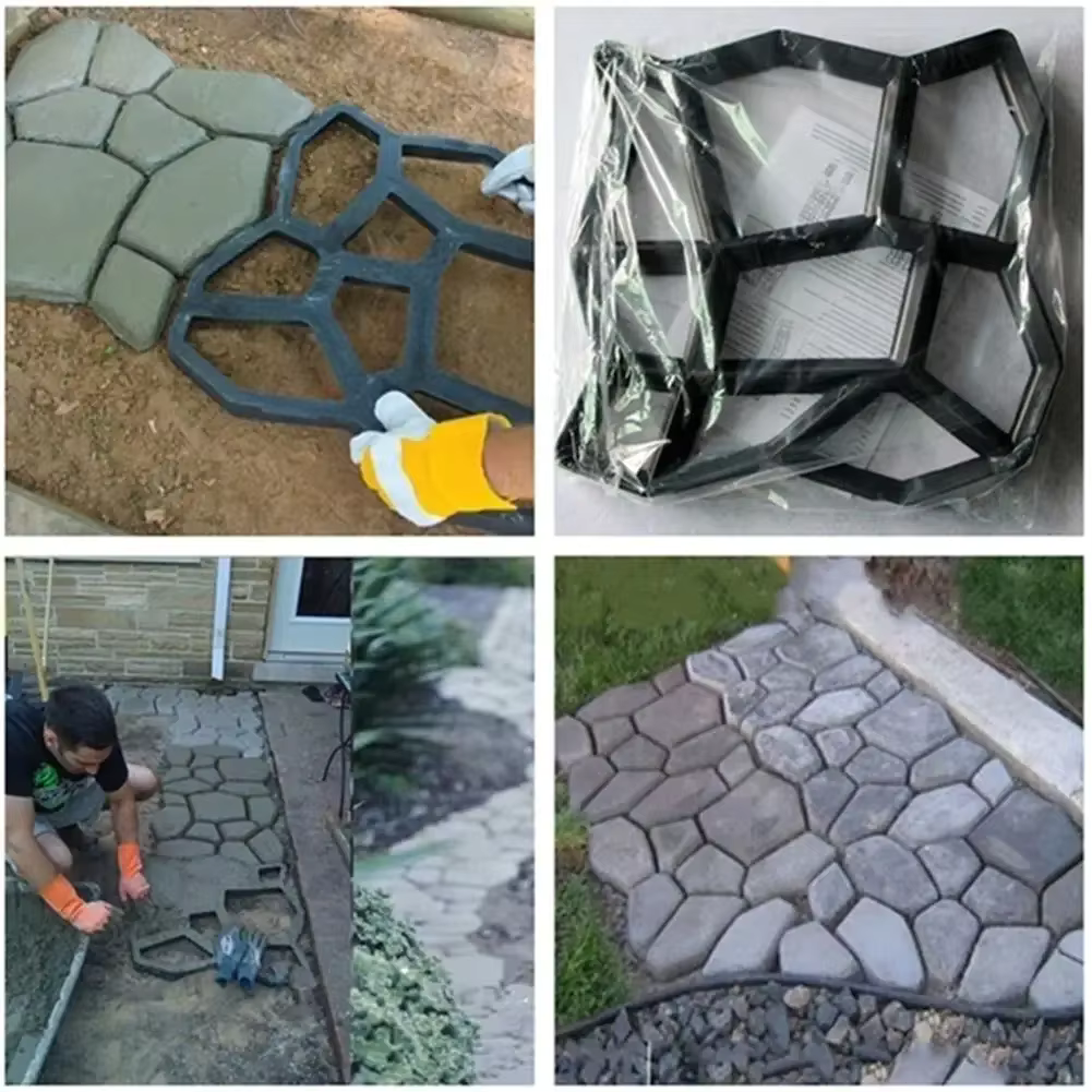 Royallure Gartenweg Betonform – Wiederverwendbare dekorative Pflasterform für einfache DIY-Wege