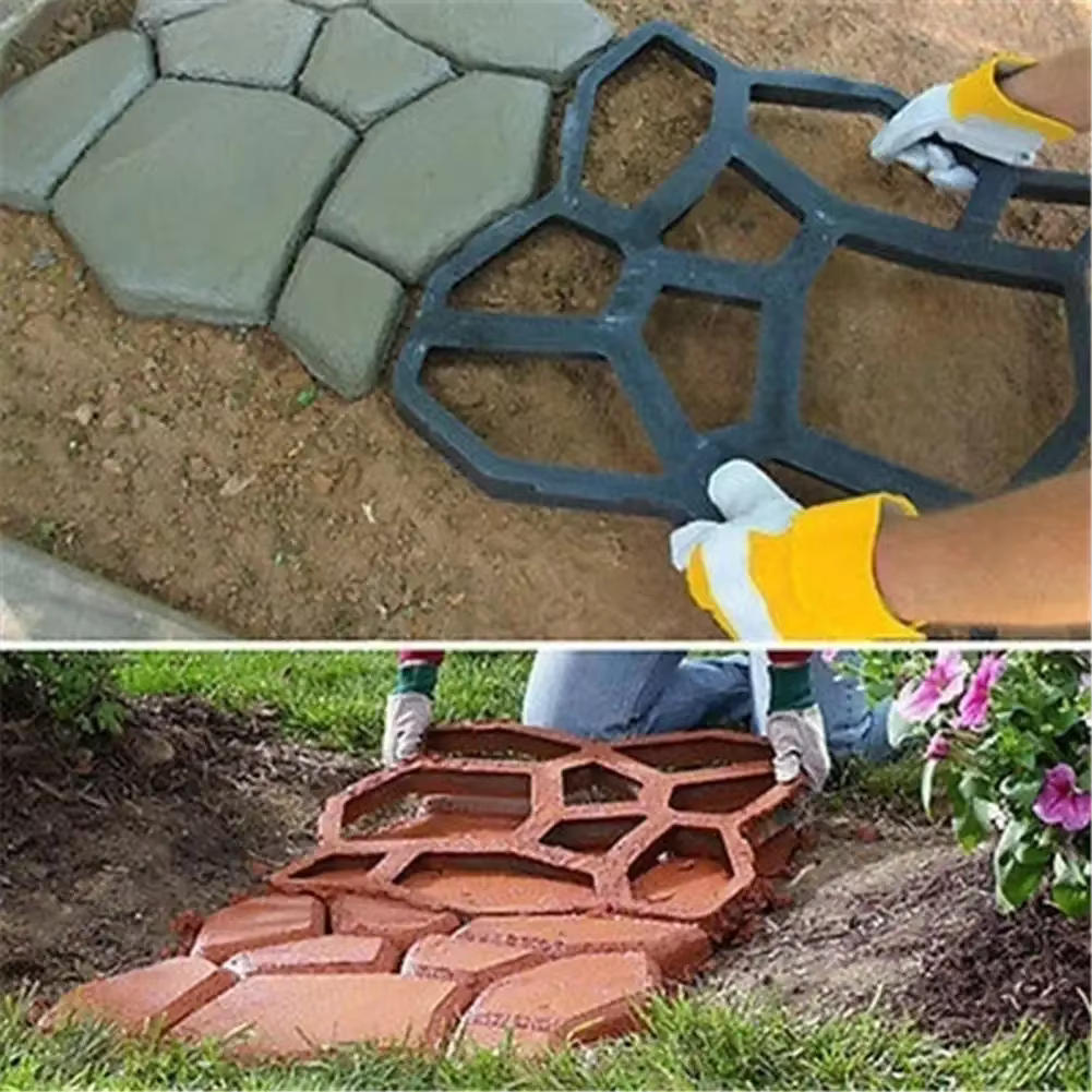 Royallure Gartenweg Betonform – Wiederverwendbare dekorative Pflasterform für einfache DIY-Wege
