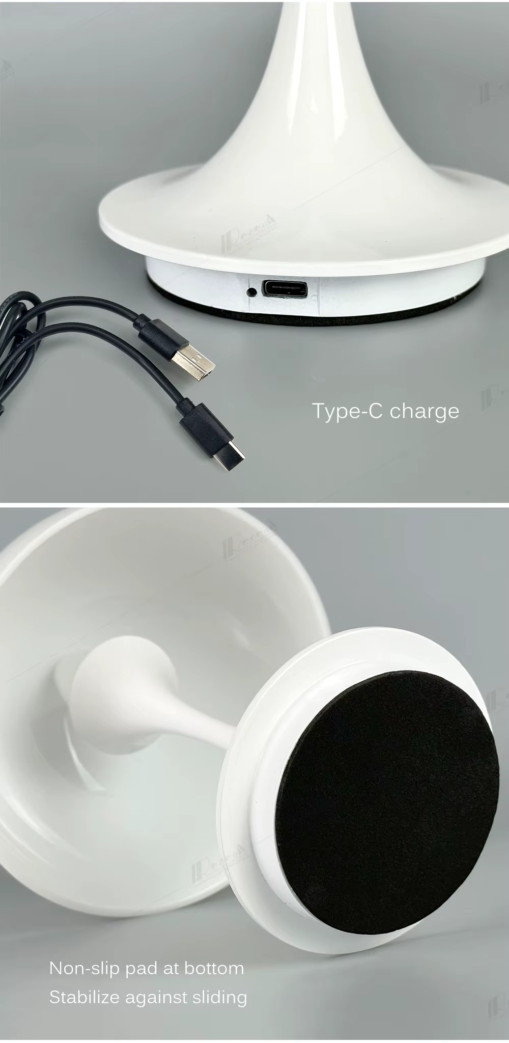 Bauhaus Mushroom Lampe – Wiederaufladbar, Elegant & Touch-Steuerung