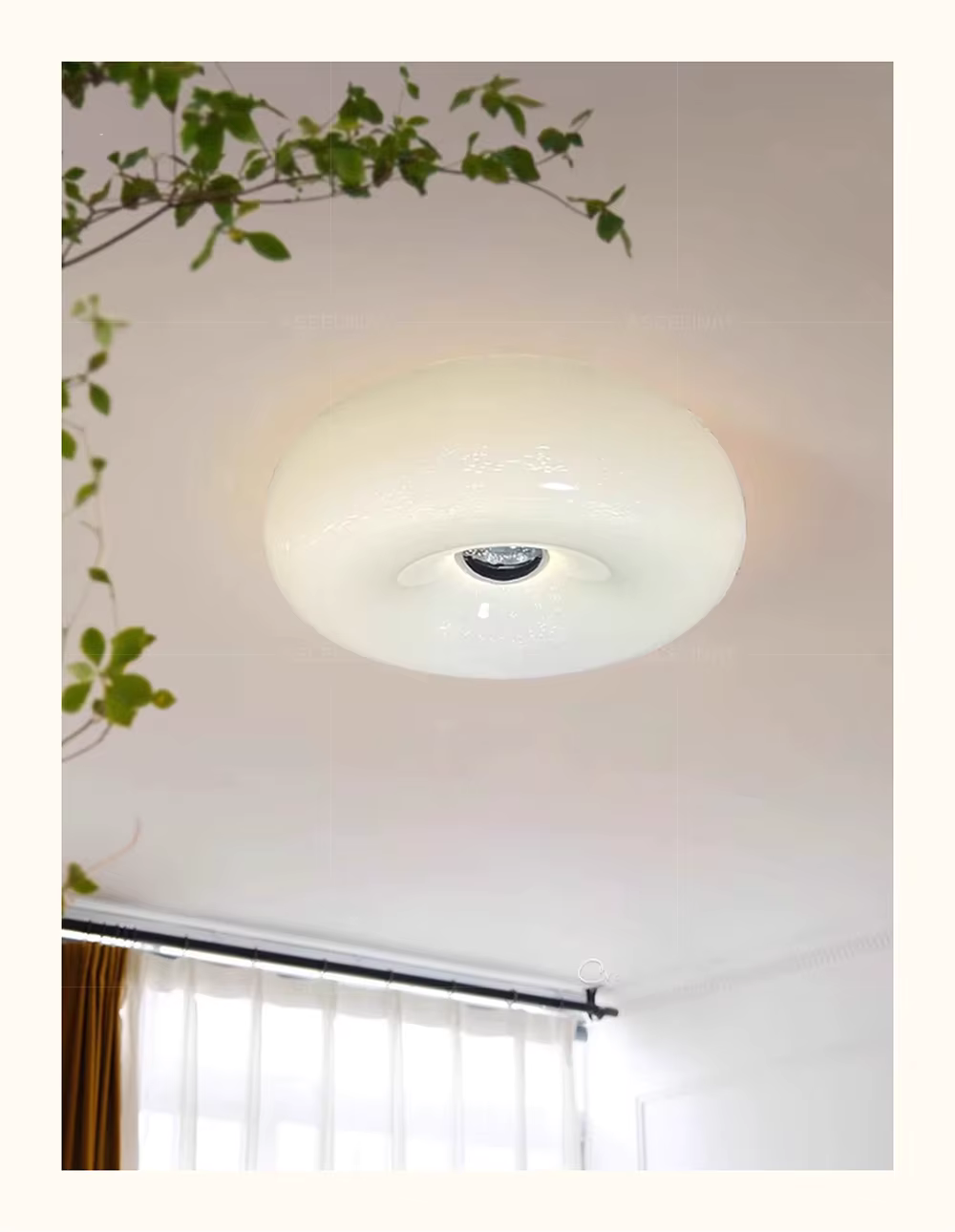 RoyaleGlow Moderne Donut Glas Wandlampe – Tricolor Dimmbar LED Wandleuchte für stilvolle Wohnkultur