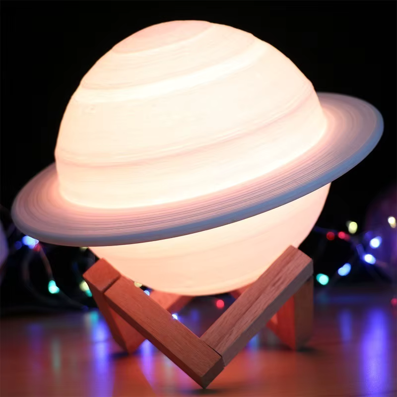 3D Saturnlampe – Realistische Planeten-Nachtlampe für kosmisch inspiriertes Wohnambiente