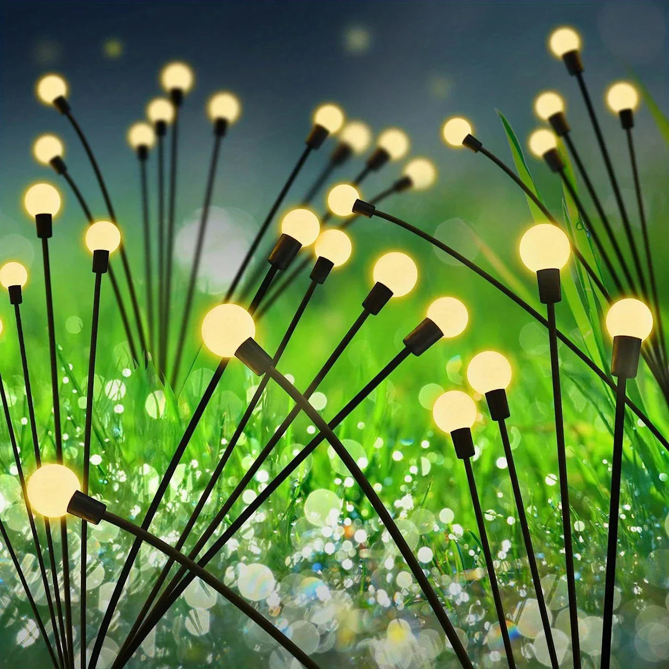 LED Solar Gartenlicht mit flexiblen Lichtkugeln – Wasserdichtes Deko-Licht für Beete und Wege