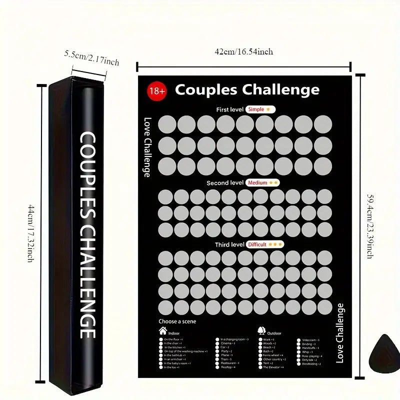 Liebes-Challenge Rubbelkarten für Paare