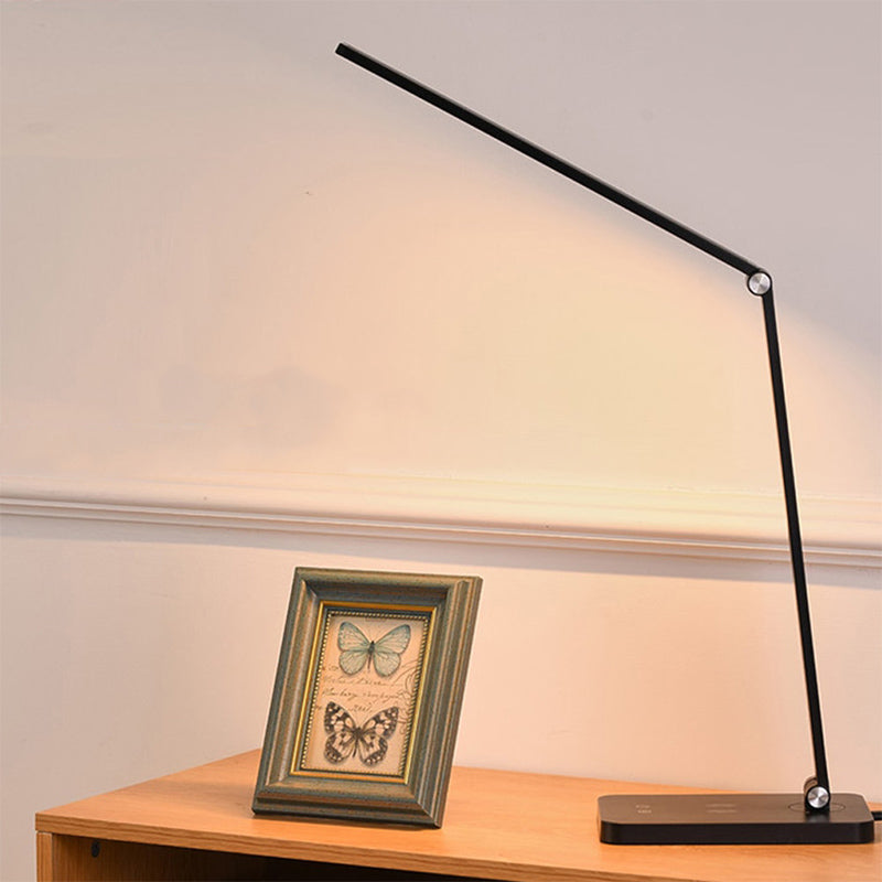 Garduru - Stylische LED-Schreibtischlampe mit Wireless-Charger & USB-Anschlüssen