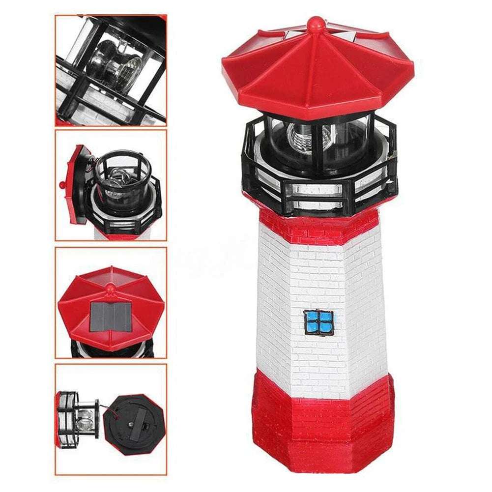 Garduru - Solarbetriebene Leuchtturm-Gartenlampe für stilvolle Außenbeleuchtung