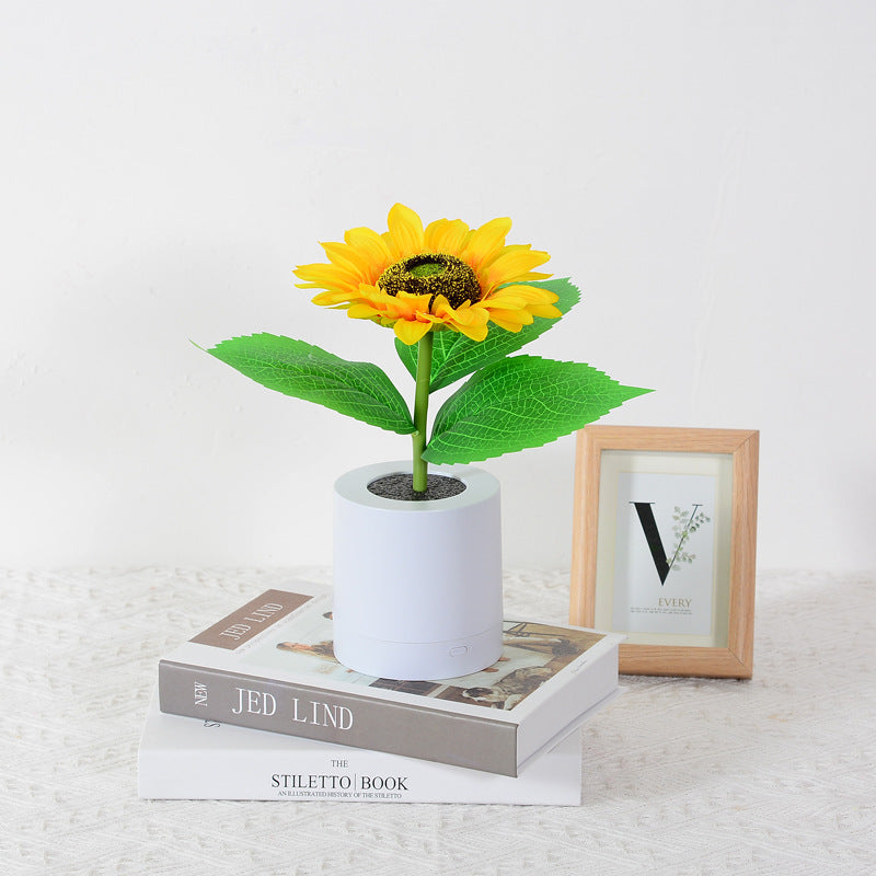 Leuchtende Sonnenblumenlampe – Natürlicher Glanz und Florale Eleganz