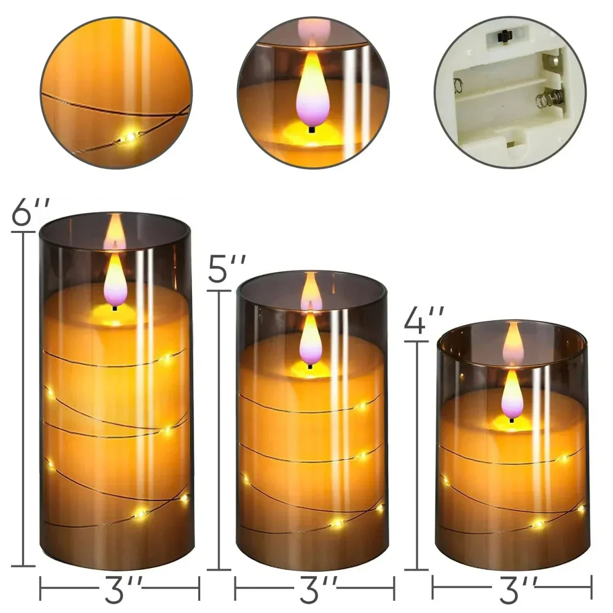 LED Teelichter Realistischer Effekt Flammenlos für Zuhause und Bürodekoration