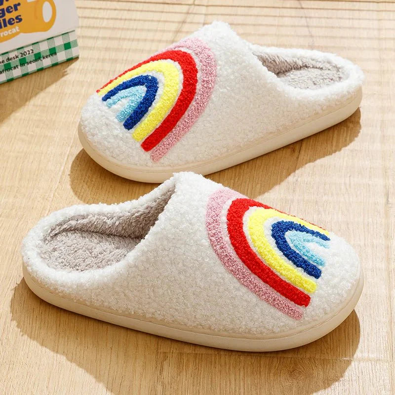 Fluffy Rainbow Heimslipper