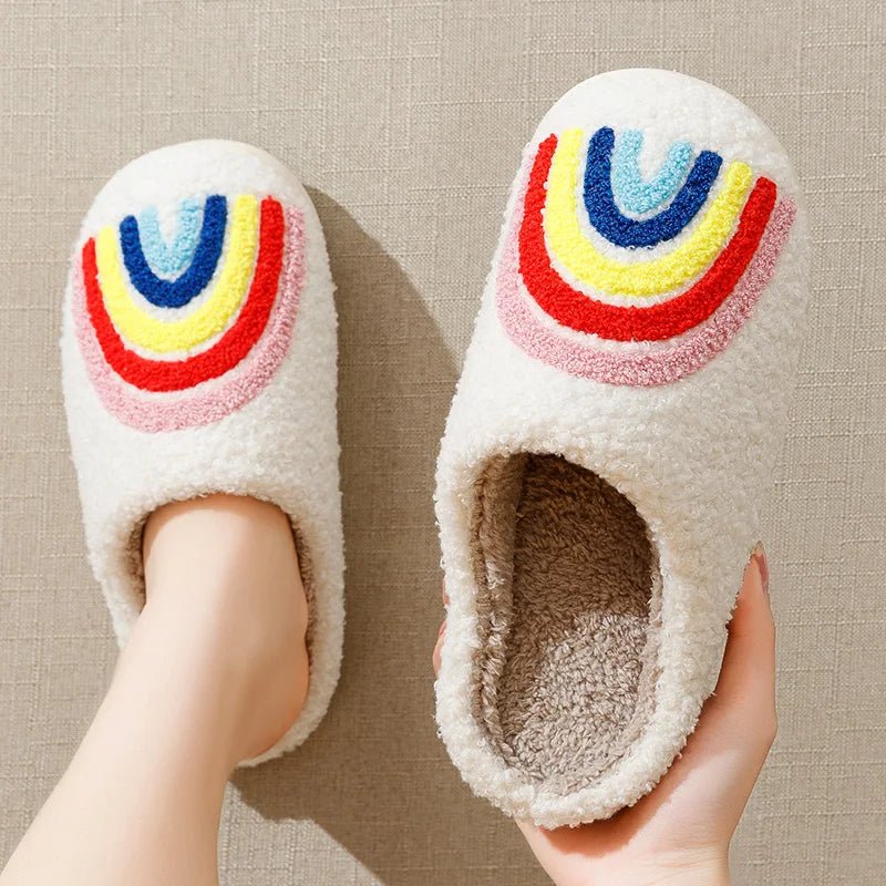Fluffy Rainbow Heimslipper