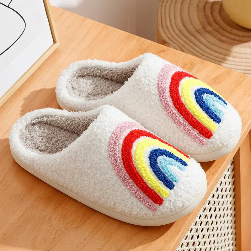Fluffy Rainbow Heimslipper