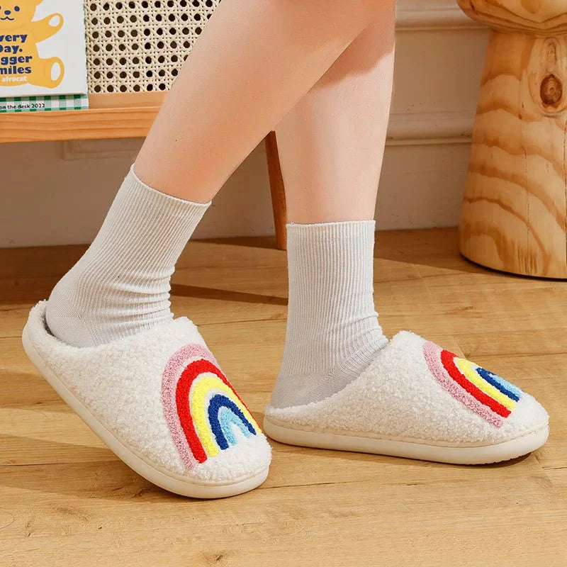 Fluffy Rainbow Heimslipper