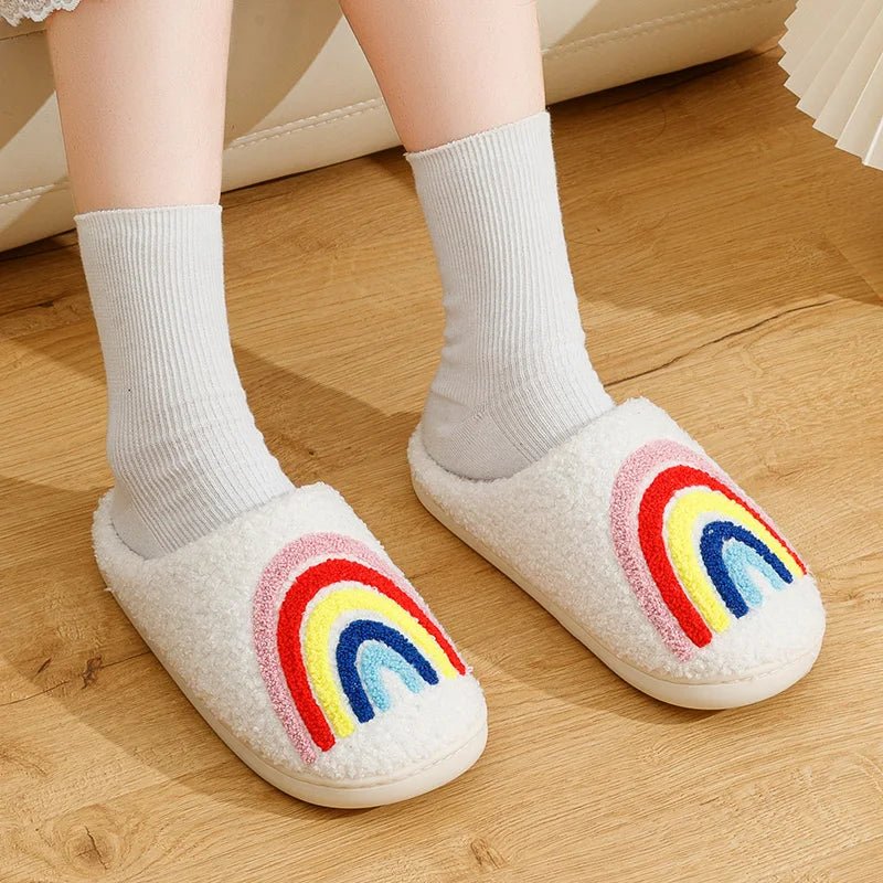Fluffy Rainbow Heimslipper