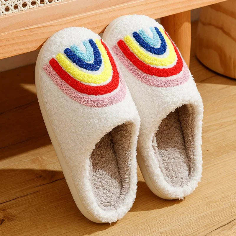 Fluffy Rainbow Heimslipper