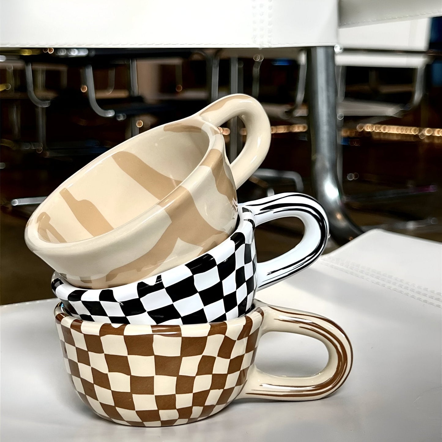 Geometrische Keramische Kaffeetasse