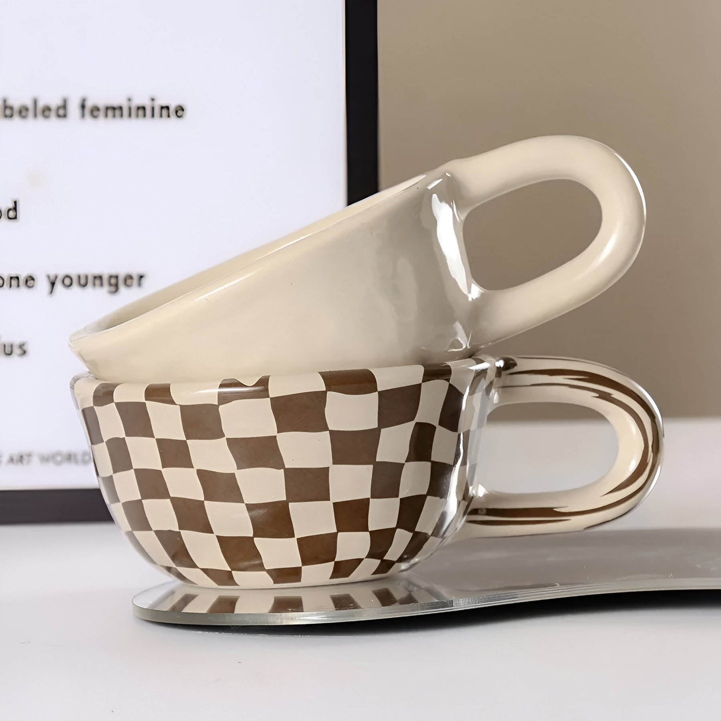 Geometrische Keramische Kaffeetasse