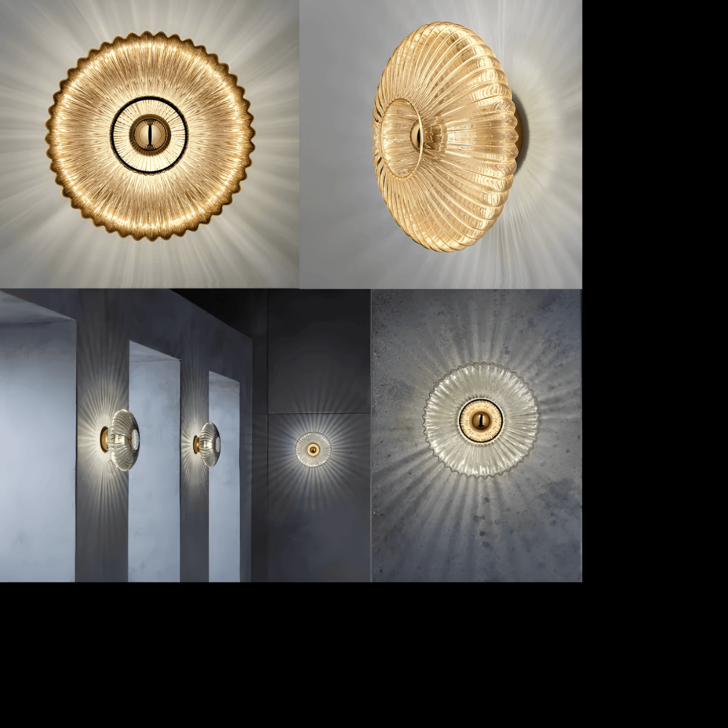 Garduru – Glas mit welligem Licht wandleuchte