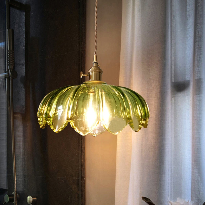 Garduru BLUME Hängeleuchte – Gläserne Deckenlampe