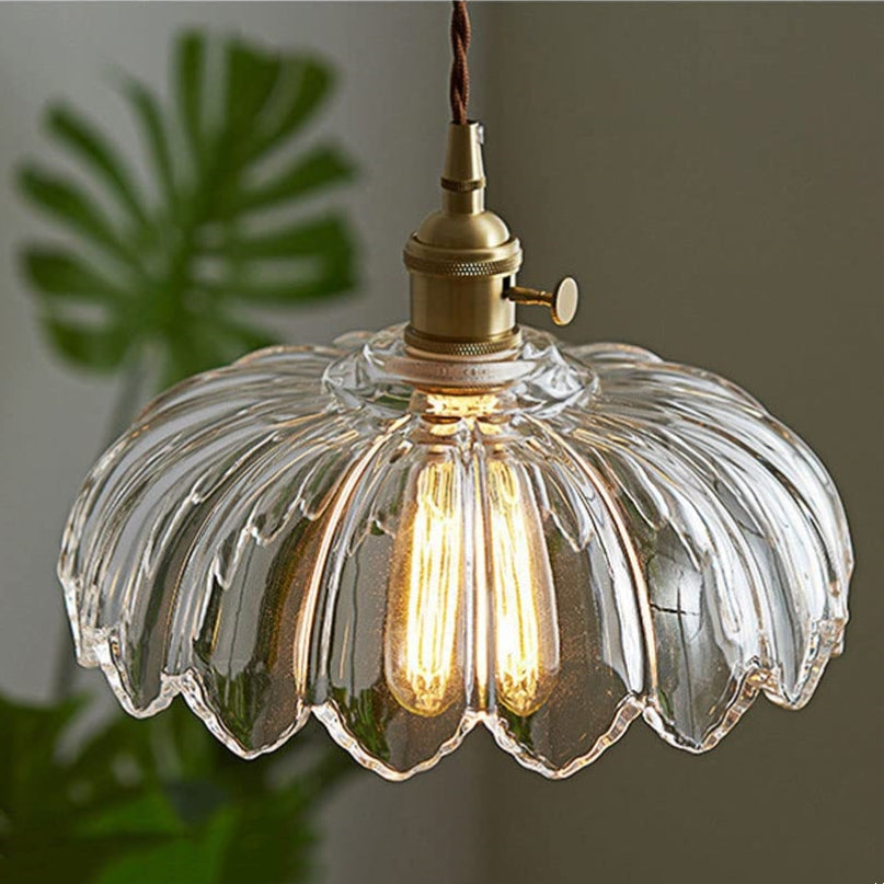 Garduru BLUME Hängeleuchte – Gläserne Deckenlampe