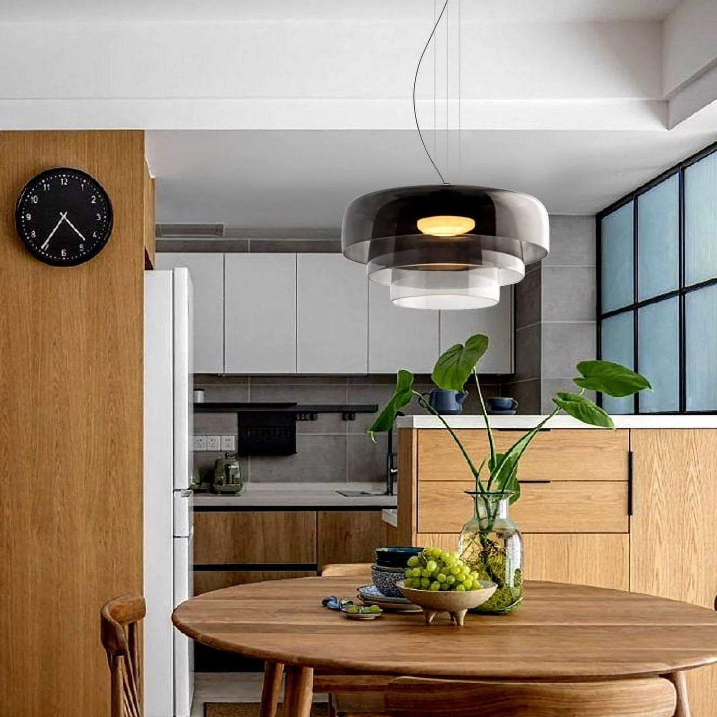 Moderne Metall- und Glasaufhängung - Elegante Lampe für Küche und Esszimmer