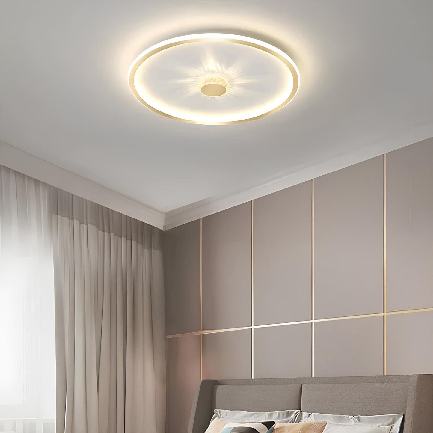 Dimmbare LED-Deckenleuchte für moderne Wohnungen und Büros - FlexiGlow
