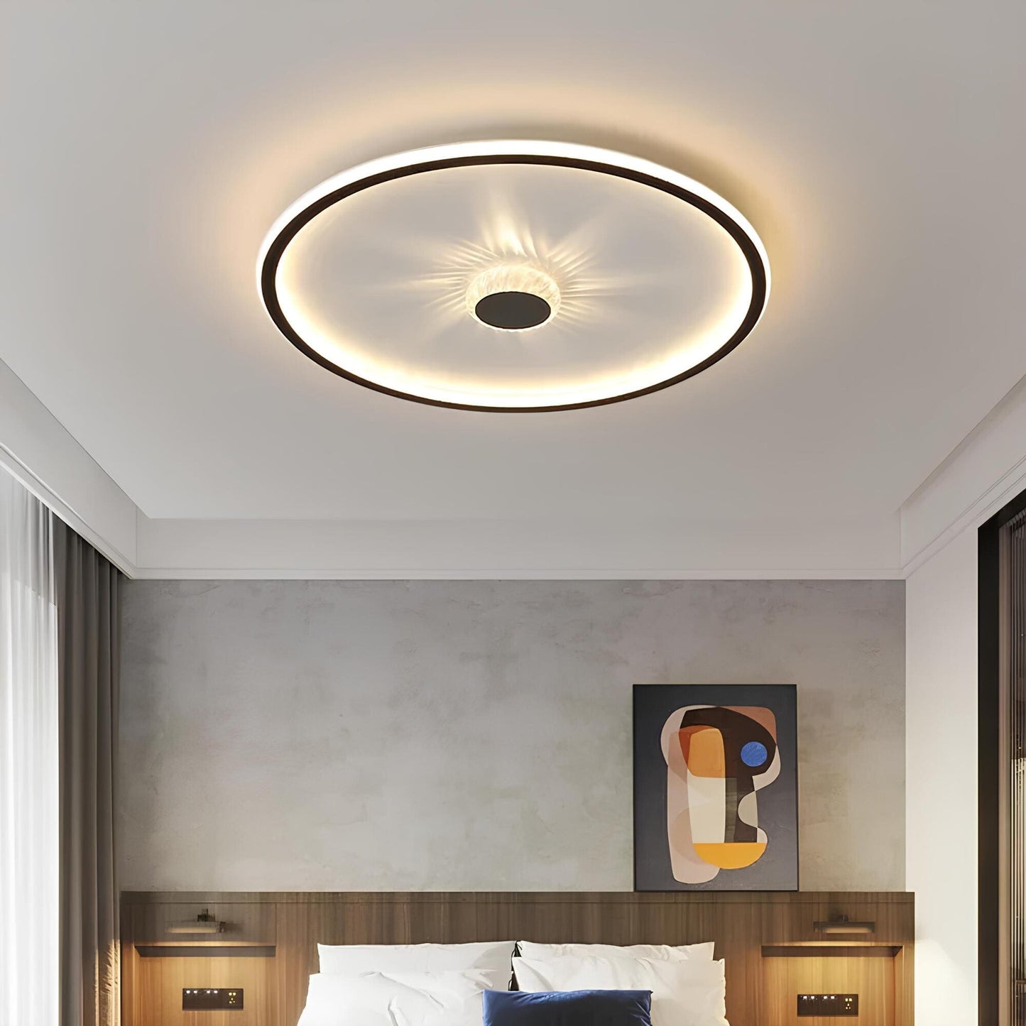 Dimmbare LED-Deckenleuchte für moderne Wohnungen und Büros - FlexiGlow