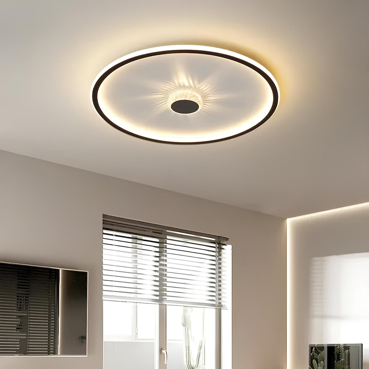 Dimmbare LED-Deckenleuchte für moderne Wohnungen und Büros - FlexiGlow
