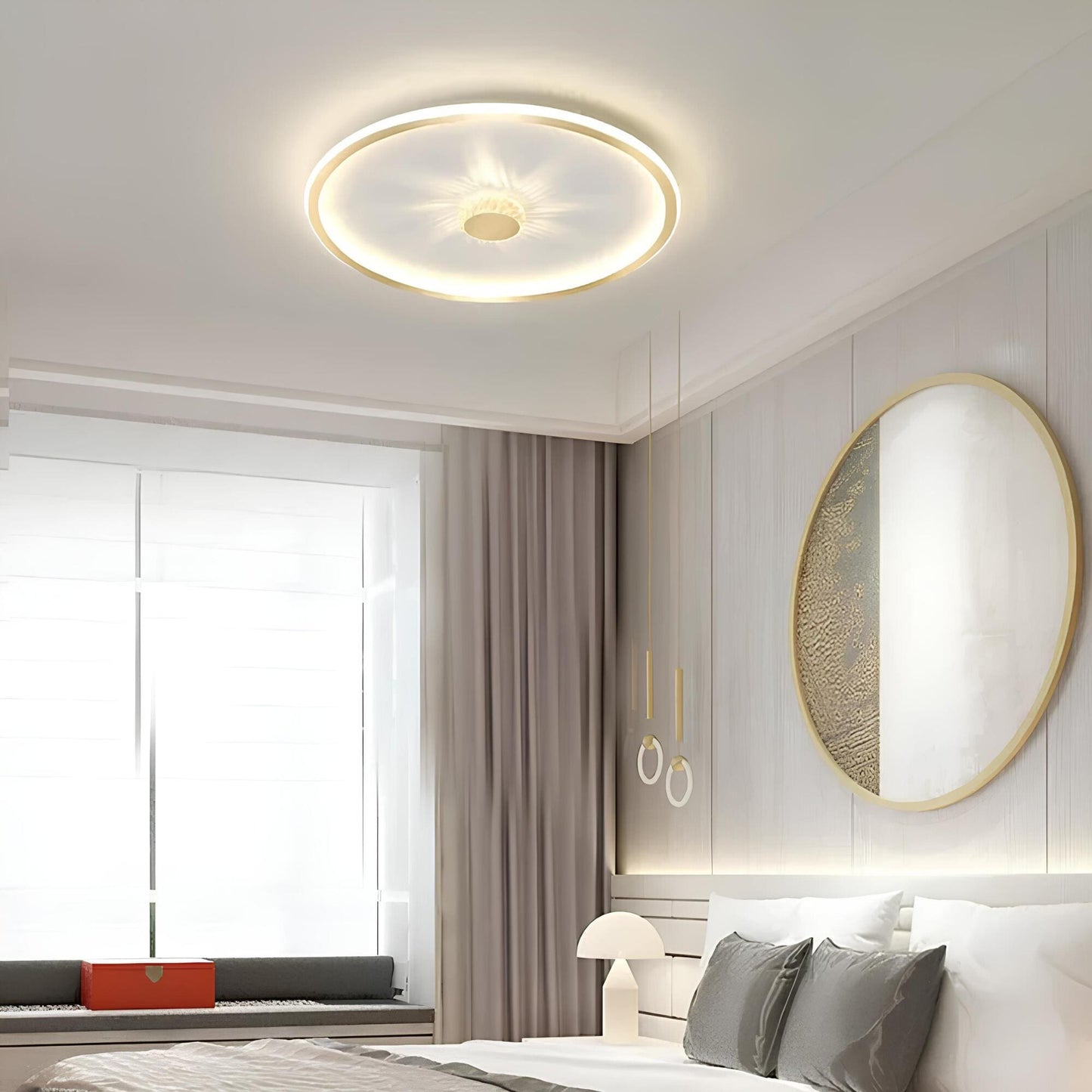 Dimmbare LED-Deckenleuchte für moderne Wohnungen und Büros - FlexiGlow