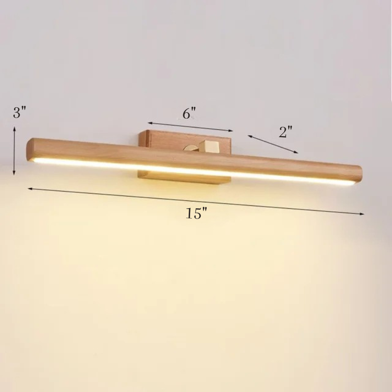 Spiegellampe Massivholz Persönlichkeit Lange Streifen Badezimmer Wandlampe