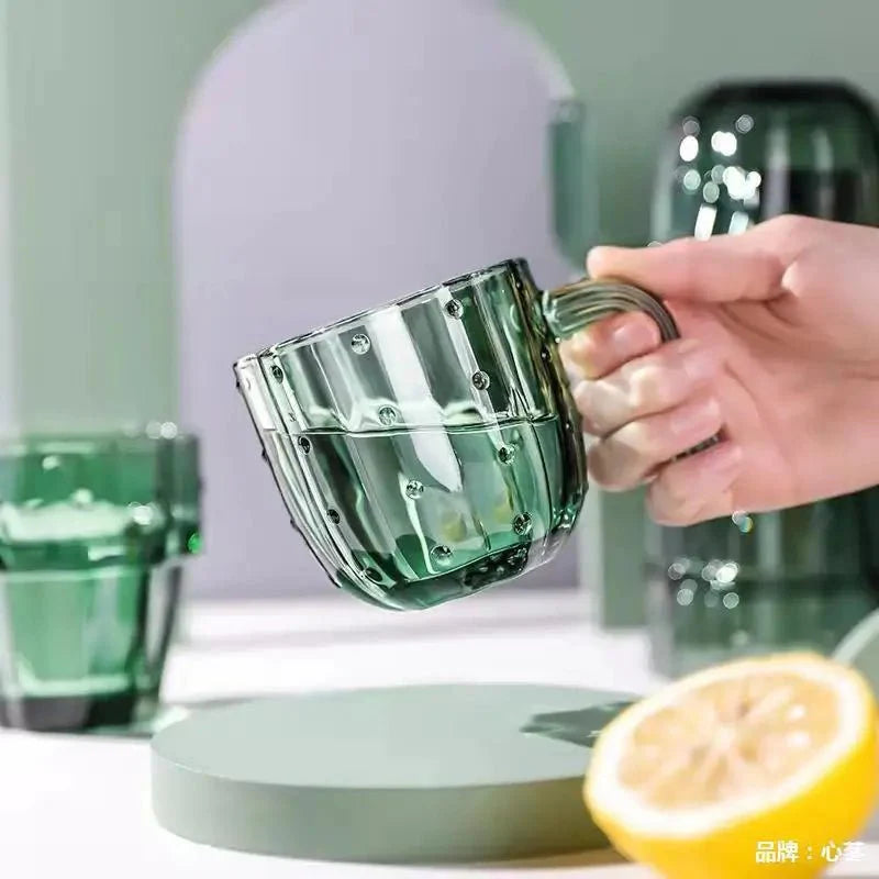 Grüner Kaktus Transparenter stapelbarer Kaffeebecher
