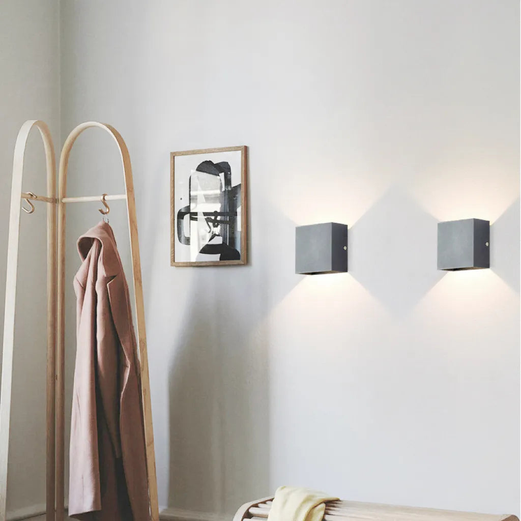 Wandleuchte Modern Schwarz Aluminium LED Wandleuchte