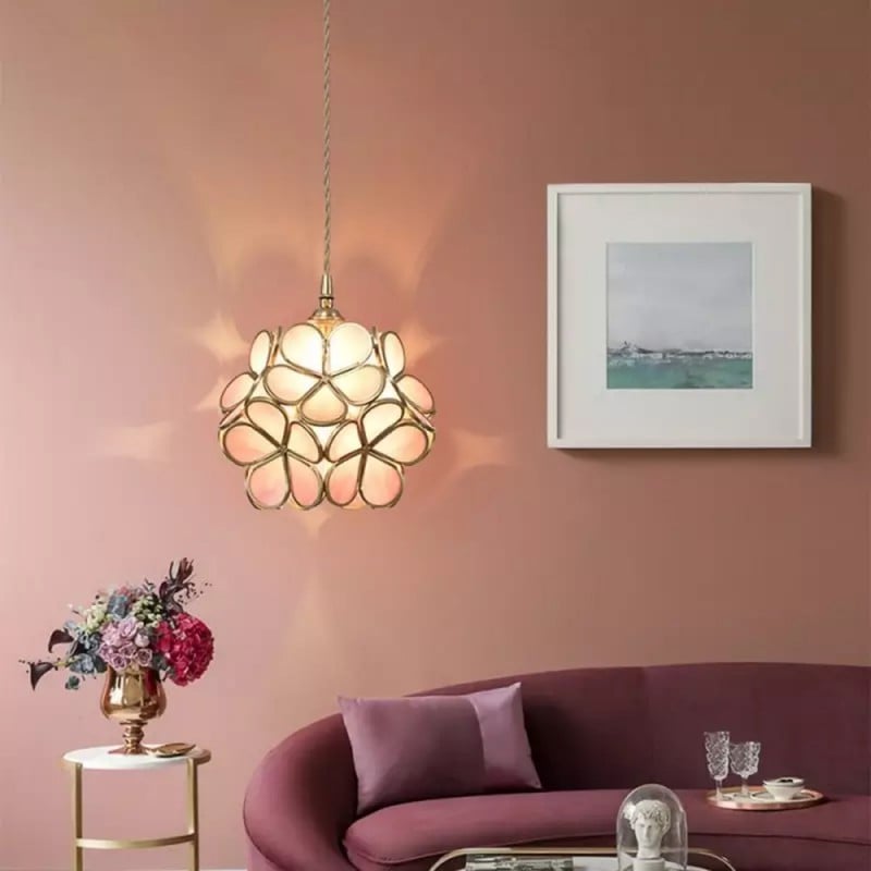 Blumen Pendant Lampe für elegante Wohnkultur | Stilvolle Beleuchtung für das Büro