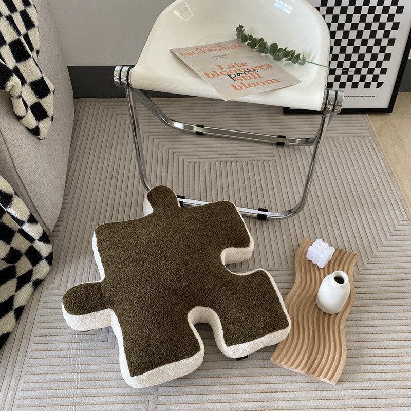 PuzzleComfort – Luxus Plüschkissen mit verspieltem Design