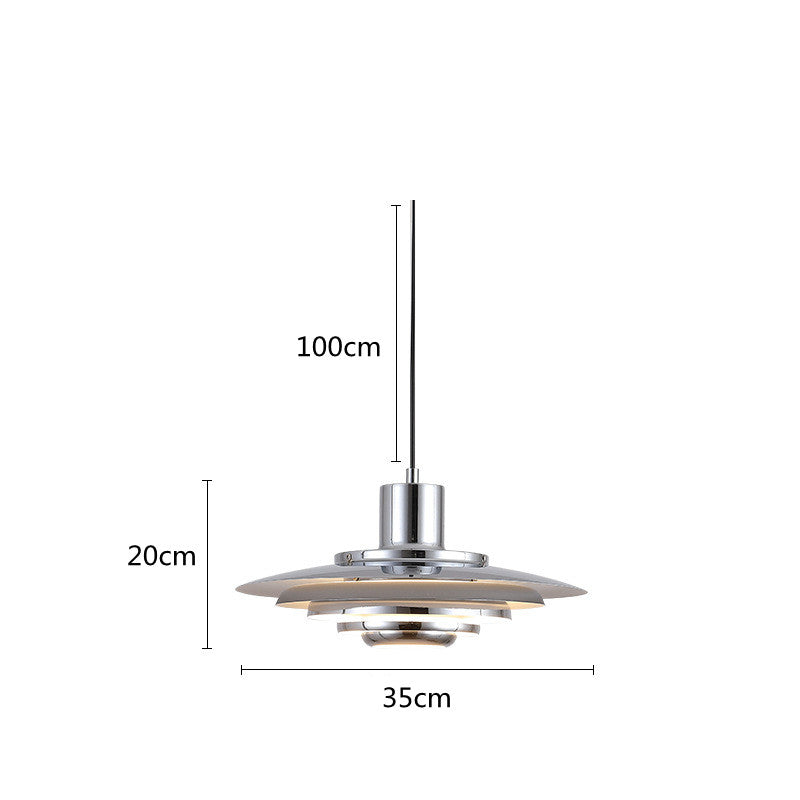 Moderne LED-Eisen- und Aluminium-Hängelampe - Skandinavische Designlampe