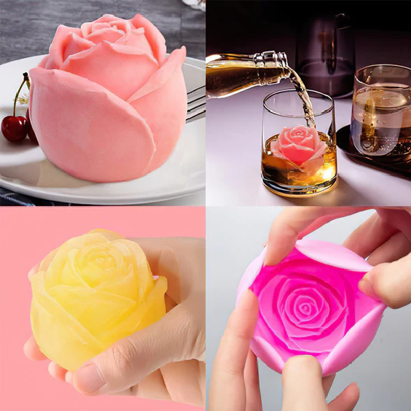 3D Rosenförmige Eiswürfelschale
