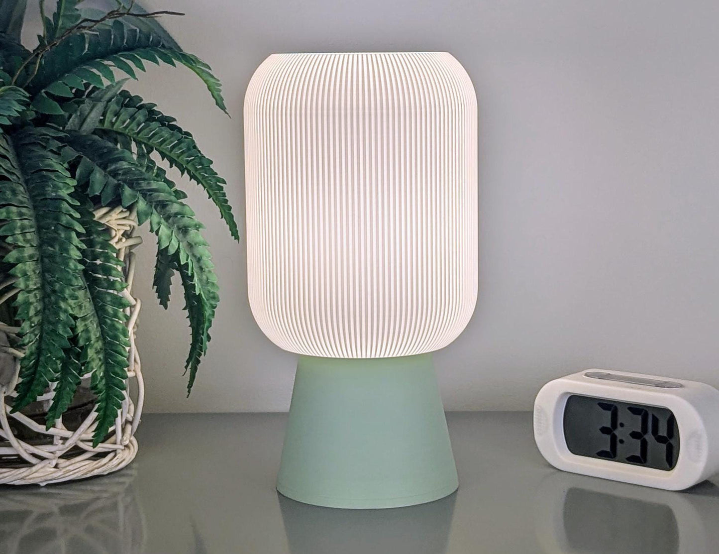 Cumulis Tischlampe – 3D-gedruckte gefaltete Zylinderbeleuchtung