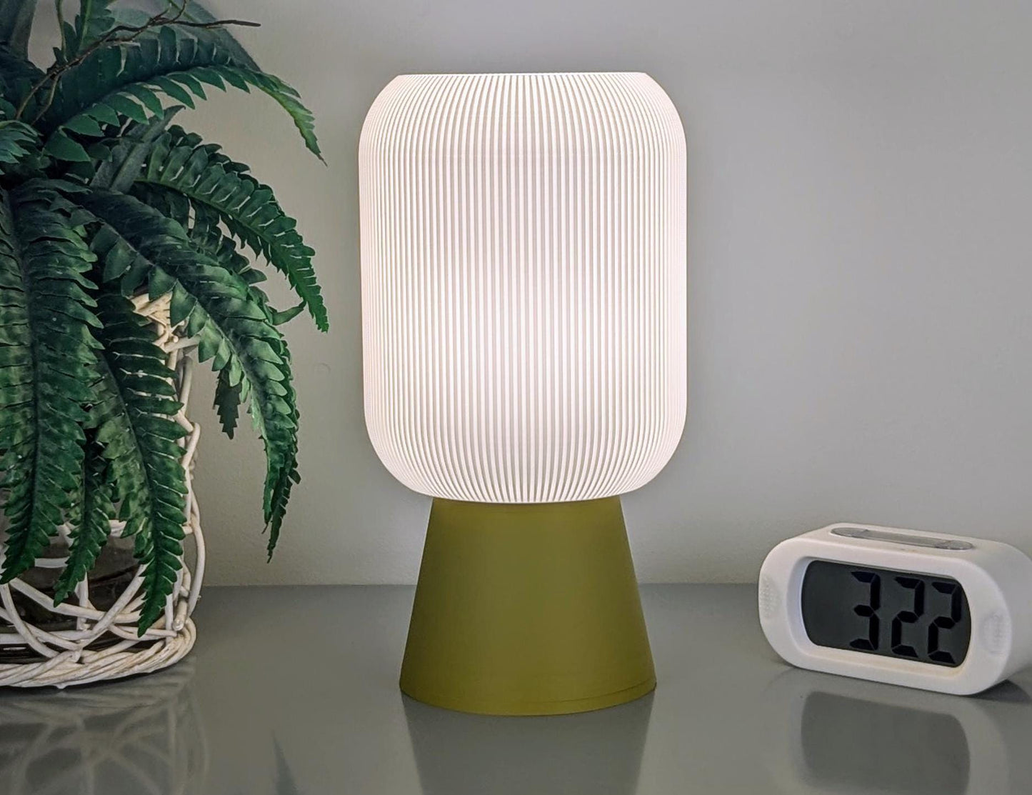 Cumulis Tischlampe – 3D-gedruckte gefaltete Zylinderbeleuchtung